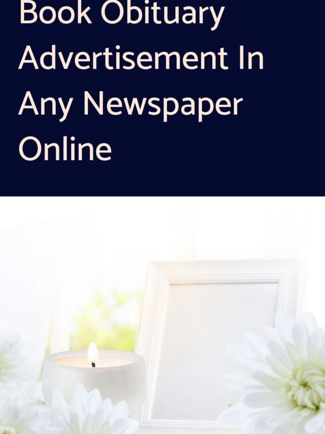 Book Obituary ad in Newspaper