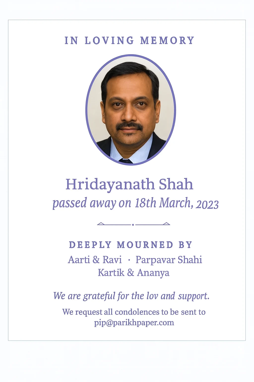 Shok Sandesh Ad in The Times OF India Newspaper