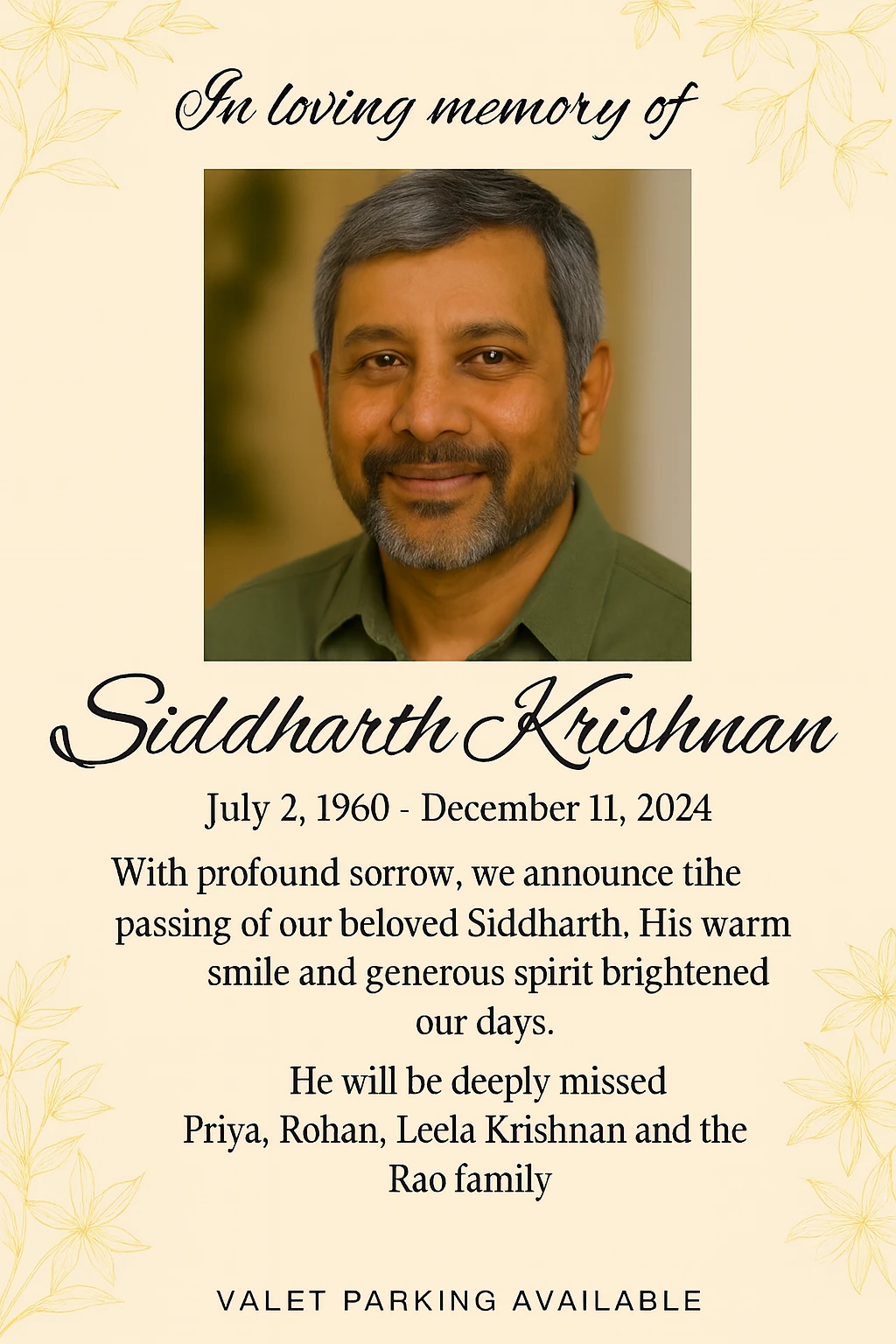 Death Announcement Ads in The Times OF India Newspaper