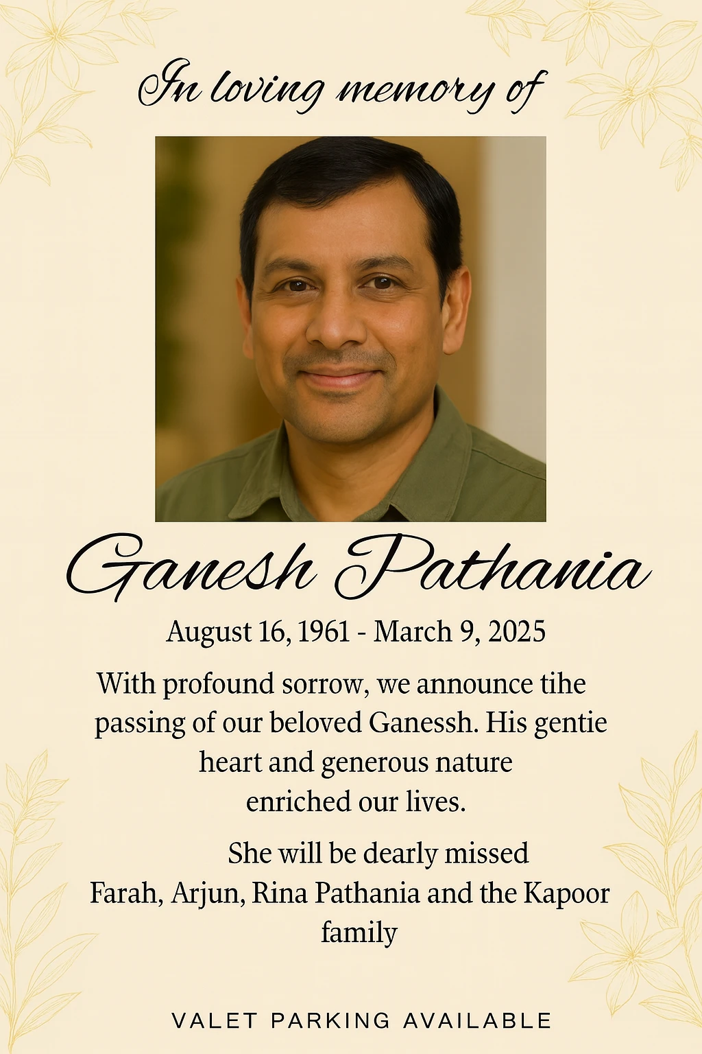 Death Announcement Ads in The Times OF India Newspaper